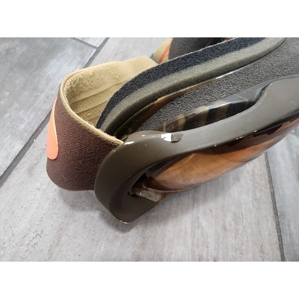 Oakley Goggles Crowbarbrown Wet dry Neon rhone w24k iridium Ski Snow Brown Strap